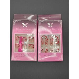 48 pcs Matching Press on Toe and Nails